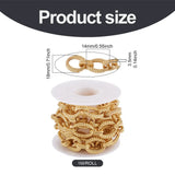1M Alloy Link Chains Plated Golden Chian For DIY Necklace Bracelet