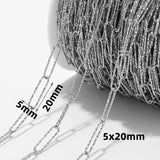 Stainless Steel Long Oval Link Chain for DIY Jewelry Making