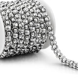 1M Stainless Steel 1.2x8mm Flat Pearl Chains DIY Jewelry Making