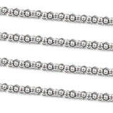 1M Stainless Steel 1.2x8mm Flat Pearl Chains DIY Jewelry Making
