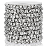 1M Stainless Steel 1.2x8mm Flat Pearl Chains DIY Jewelry Making
