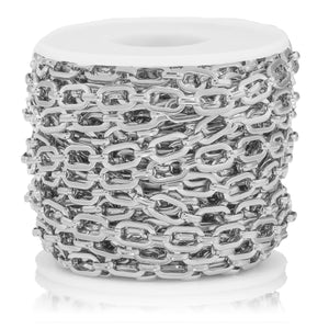 Stainless Steel 18K Plated Cable Chains Flat Wire Chain for DIY Jewelry Making
