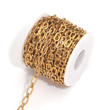 Stainless Steel 18K Plated Cable Chains Flat Wire Chain for DIY Jewelry Making