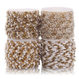 Stainless Steel 18k Pearls & Crystal Beads Chains for DIY Jewelry Making