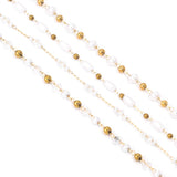 Stainless Steel 18k Pearls & Crystal Beads Chains for DIY Jewelry Making