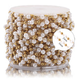 Stainless Steel 18k Pearls & Crystal Beads Chains for DIY Jewelry Making