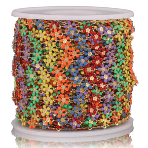 6mm Enamel Sun Flower Chain for DIY Jewelry Making