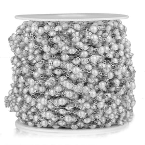 6mm Round Pearl Chains DIY Necklace Supplies Jewelry