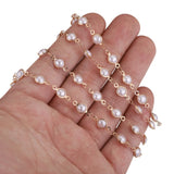 6mm Round Pearl Chains DIY Necklace Supplies Jewelry