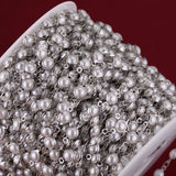 6mm Round Pearl Chains DIY Necklace Supplies Jewelry