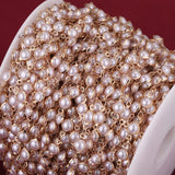 6mm Round Pearl Chains DIY Necklace Supplies Jewelry
