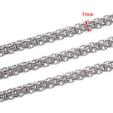 Stainless Steel 7mm Popcorn Chain DIY Hiphop/Rock Men Necklace