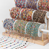 Stainless Steel Butterfly Charm Chains with Colorful Crystals Beads