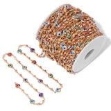 Stainless Steel Chain Heart Shape Enamel Beads Colour Chain DIY Jewelry Making