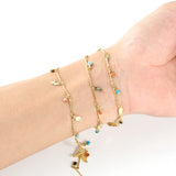 Stainless Steel Enamel Daisy Flower Chain DIY Jewelry Making