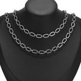 1M Stainless Steel Flat O Shape Chains for DIY Jewelry Earrings