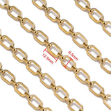 1M Stainless Steel Flat O Shape Chains for DIY Jewelry Earrings