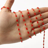 Stainless Steel Chain Stone Beads Jewelry DIY Accessories