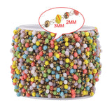 1M Stainless Steel Crystal Ball Beads Chain for Jewelry Making