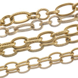 1M Stainless Steel Plated Embossing Round Punk Bulk Chains DIY Necklace Jewelry