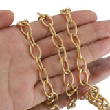 1M Stainless Steel Plated Embossing Round Punk Bulk Chains DIY Necklace Jewelry
