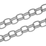 1M Stainless Steel Plated Embossing Round Punk Bulk Chains DIY Necklace Jewelry
