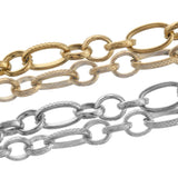 1M Stainless Steel Plated Embossing Round Punk Bulk Chains DIY Necklace Jewelry