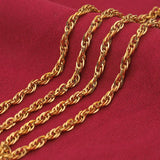 1M Stainless Steel Ripple Twist Chains for Hip Hop Necklace
