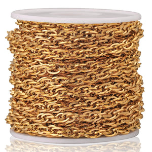 1M Stainless Steel Ripple Twist Chains for Hip Hop Necklace