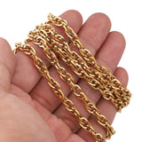 1M Stainless Steel Ripple Twist Chains for Hip Hop Necklace