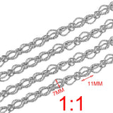 1M Stainless Steel Heavy Oval Cable Chain for Hip Hop Jewelry Making