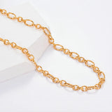 Stainless Steel Circle Textured DIY Chains Plated Twist Cable Chains