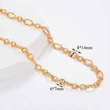 Stainless Steel Circle Textured DIY Chains Plated Twist Cable Chains