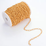 Stainless Steel Circle Textured DIY Chains Plated Twist Cable Chains