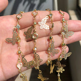 Star Butterfly Crystal Ankles Chains Jewelry Making Accessories
