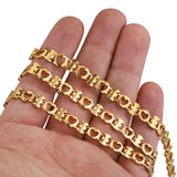 1M 7mm Stainless Steel Cable Chain Heart Bow Chain Anklet Necklace