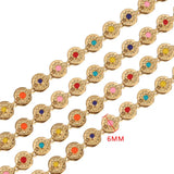 6mm Stainless Steel Chain Disc Plated Enamel Chains for Diy Jewelry Making