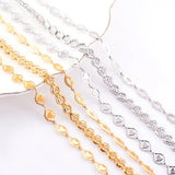 Stainless Steel Lip Chain Love Heart Link Chain DIY Necklace Bracelet