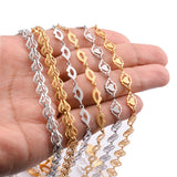 Stainless Steel Lip Chain Love Heart Link Chain DIY Necklace Bracelet