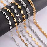 Stainless Steel Lip Chain Love Heart Link Chain DIY Necklace Bracelet