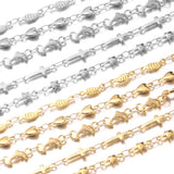 Stainless Steel Dolphin Heart Leaf Chains Lot DIY Jewelry Necklace Bracelet Ankl