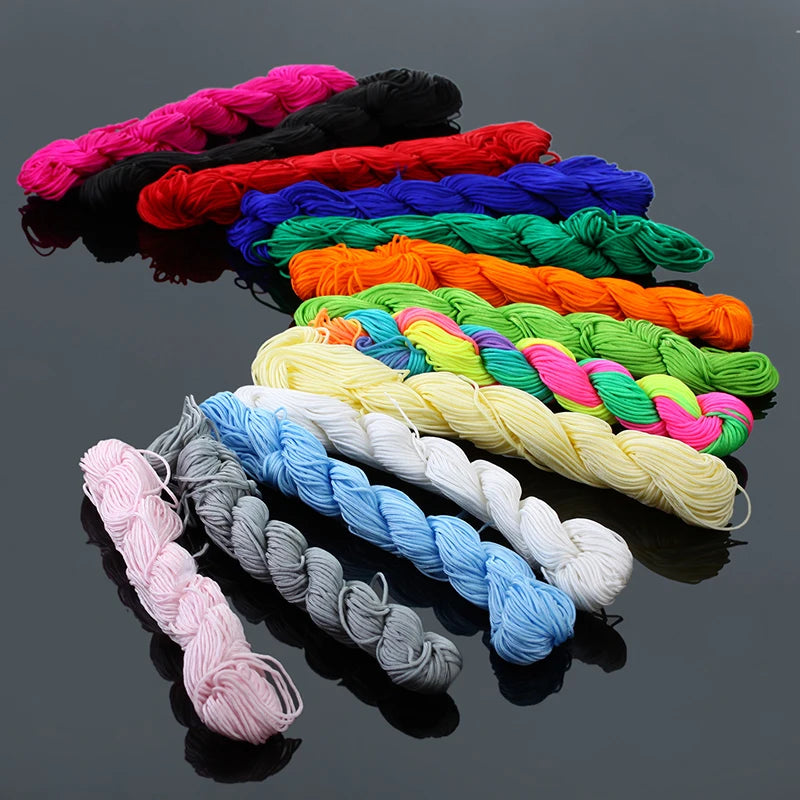 280m Chinese Knotting Cord Nylon Macrame Thread 10 Colors Mixed