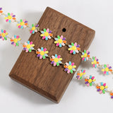 Enamel Daisy Flower Chain Colorful Beaded Chains for DIY Necklace Bracelet