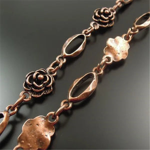 1M 1L Antique Copper Tone Necklace Chain 10*10MM (32458)
