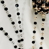 4mm Beaded Chain Crystal KC Copper Beads Chains for DIY Jewelry