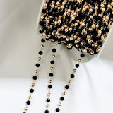 4mm Beaded Chain Crystal KC Copper Beads Chains for DIY Jewelry