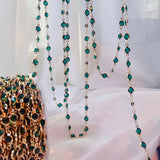 6mm Purple Glass Beaded Chain for Jewelry Making
