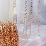 6mm Purple Glass Beaded Chain for Jewelry Making