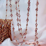 6mm Purple Glass Beaded Chain for Jewelry Making