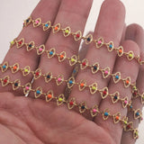 6mm Stainless Steel Eye Connect Enamel Chains for DIY Jewelry